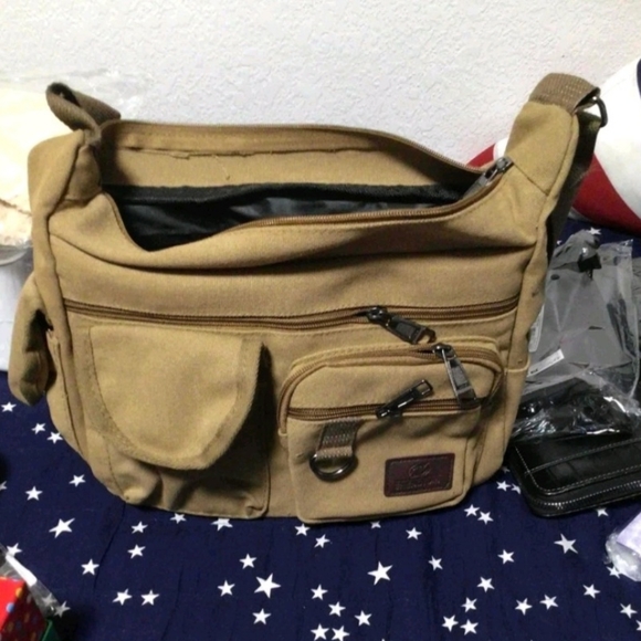 NEW Khaki Messenger Bag - Picture 7 of 10